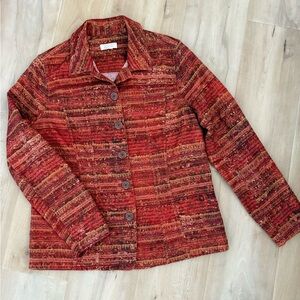 Christopher & Banks Multicolor Textured Boho/Southwest style  Blazer